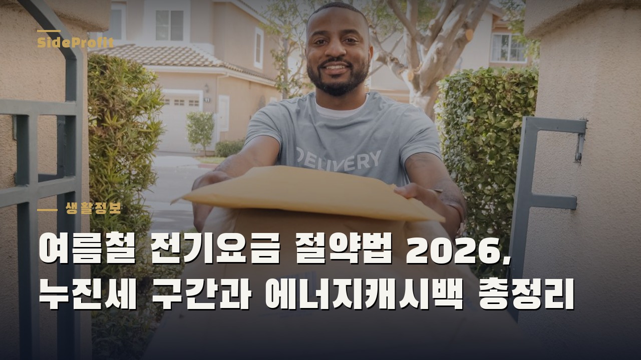 여름철 전기요금 절약법 2026, 누진세 구간과 에너지캐시백 총정리