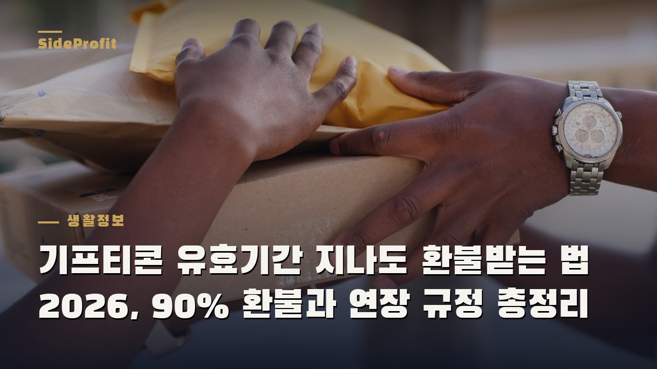 기프티콘 유효기간 지나도 환불받는 법 2026, 90% 환불과 연장 규정 총정리