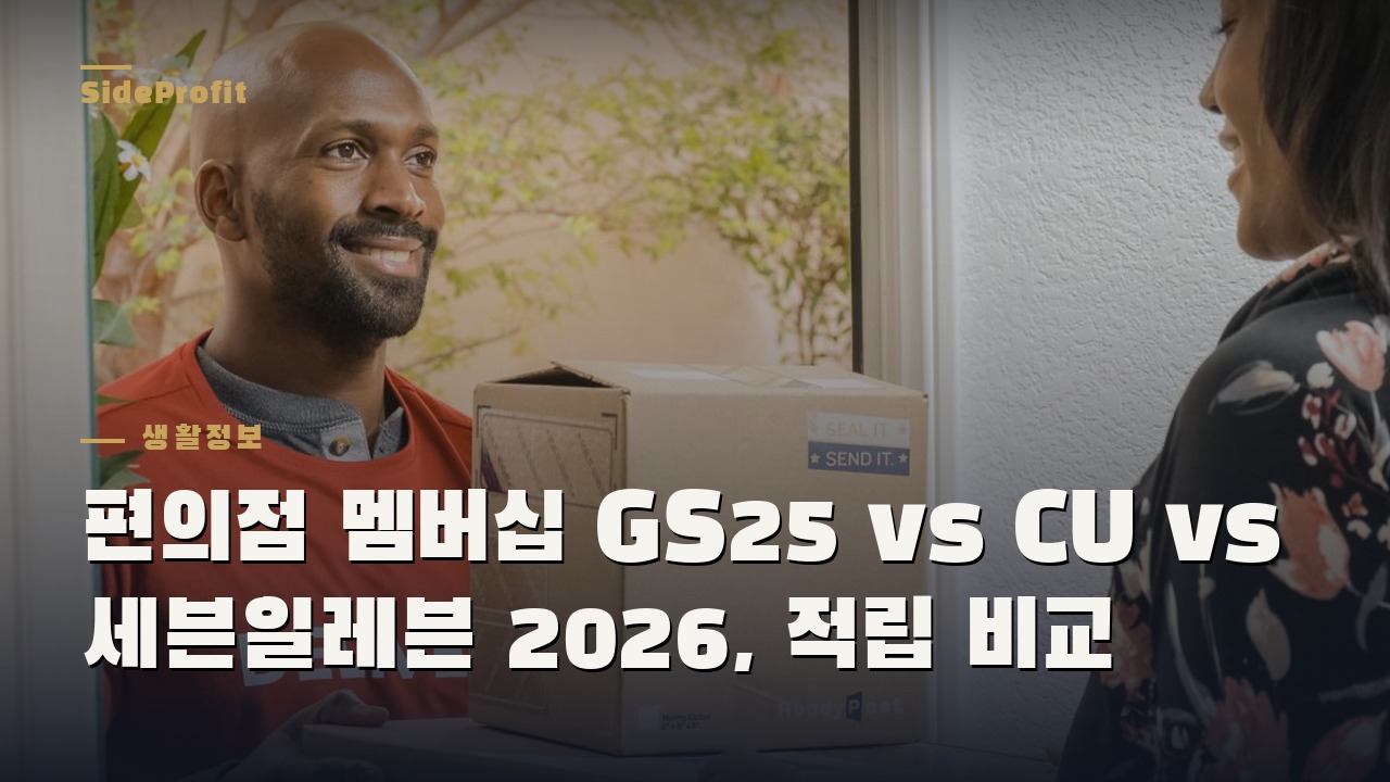 편의점 멤버십 GS25 vs CU vs 세븐일레븐 2026, 적립 비교