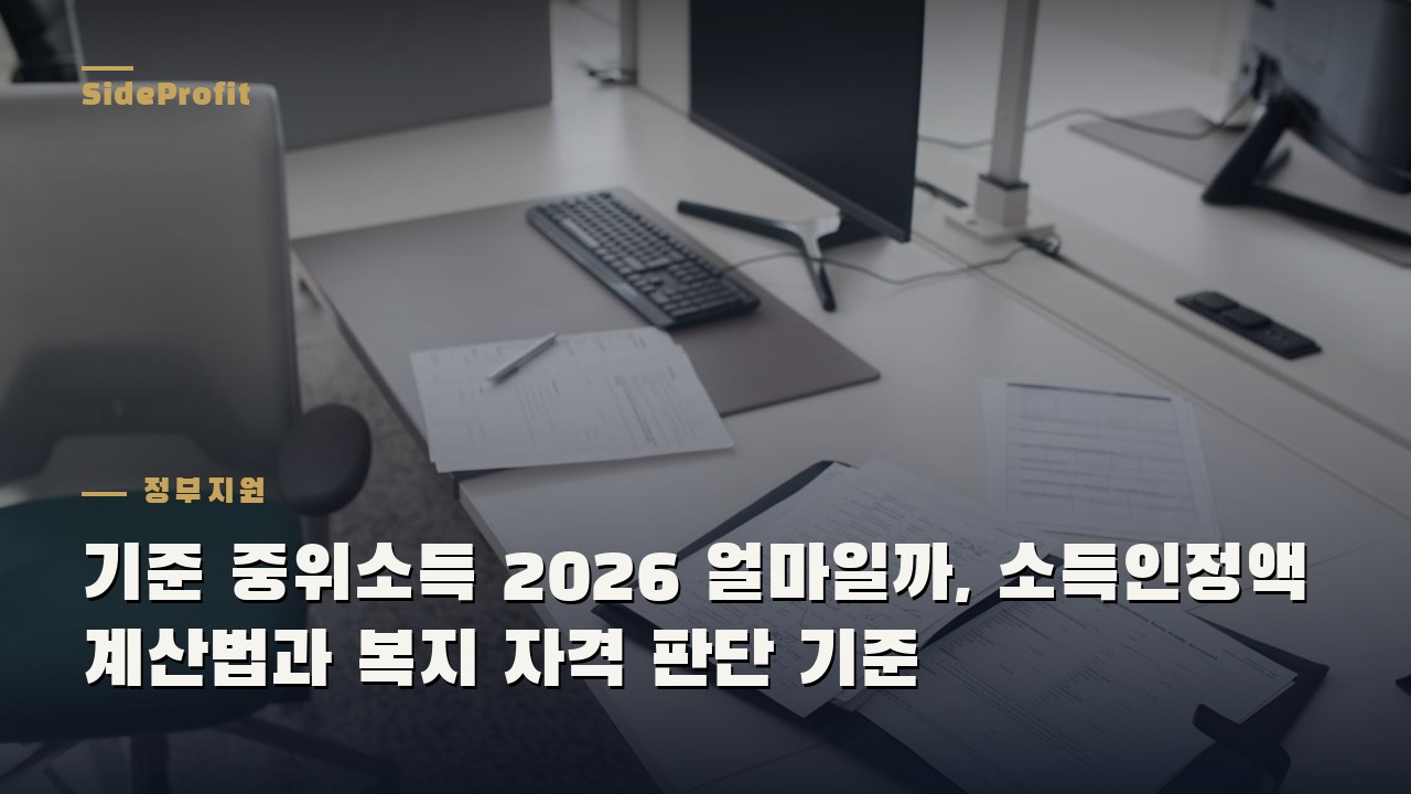 기준 중위소득 2026 얼마일까, 소득인정액 계산법과 복지 자격 판단 기준