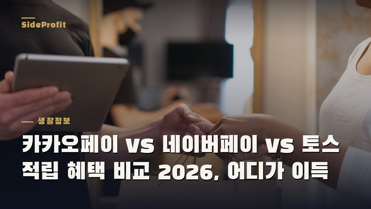 카카오페이 vs 네이버페이 vs 토스 적립 혜택 비교 2026, 어디가 이득