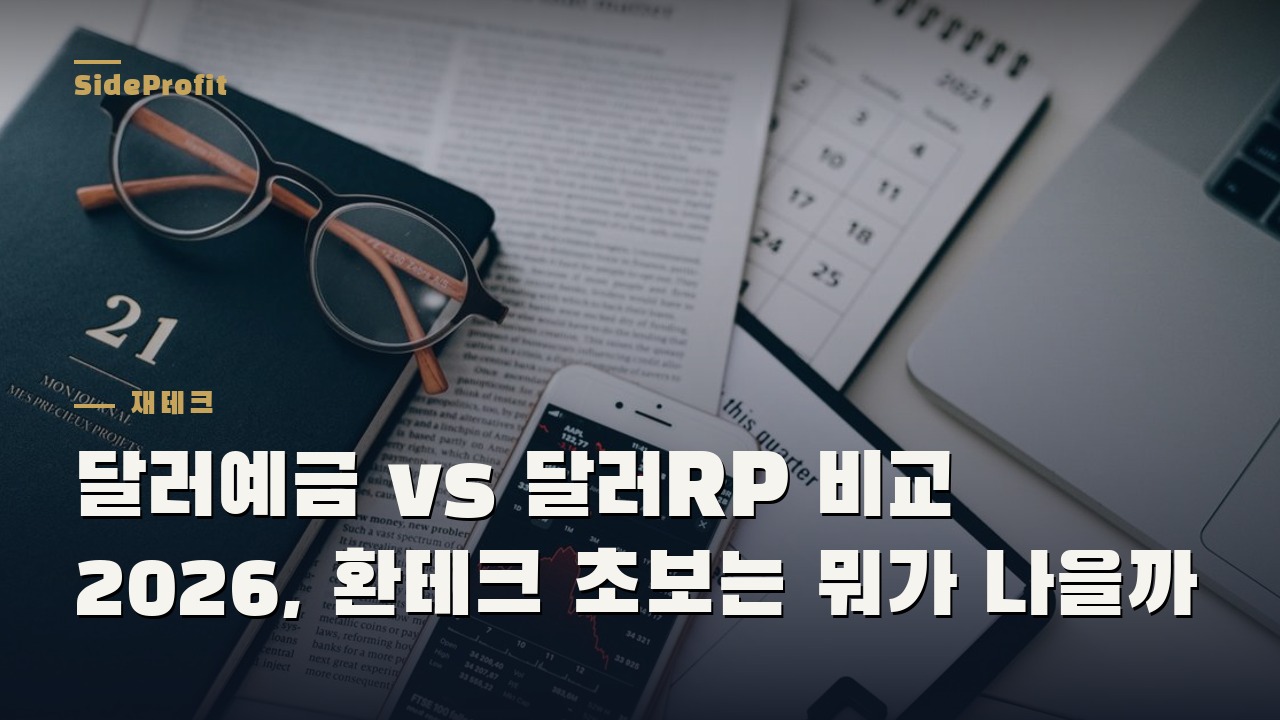 달러예금 vs 달러RP 비교 2026, 환테크 초보는 뭐가 나을까